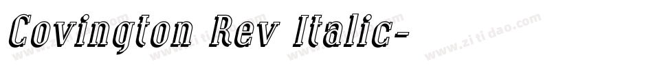 Covington Rev Italic字体转换